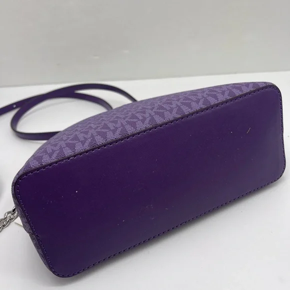 MICHAEL KORS Jet Set Travel Color-Block Signature Logo Crossbody BagDark Purple